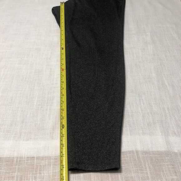 Eileen Fisher Leggings Women L Charcoal Herringbone Pull-On Pants Minimalist - Picture 12 of 13
